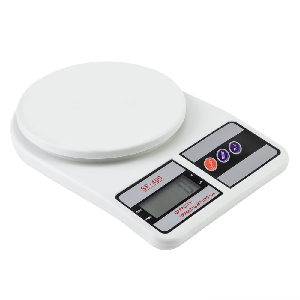 22lb/10kg Food Scale, Digital Kitchen Scale Measures Grams and Ounces - White