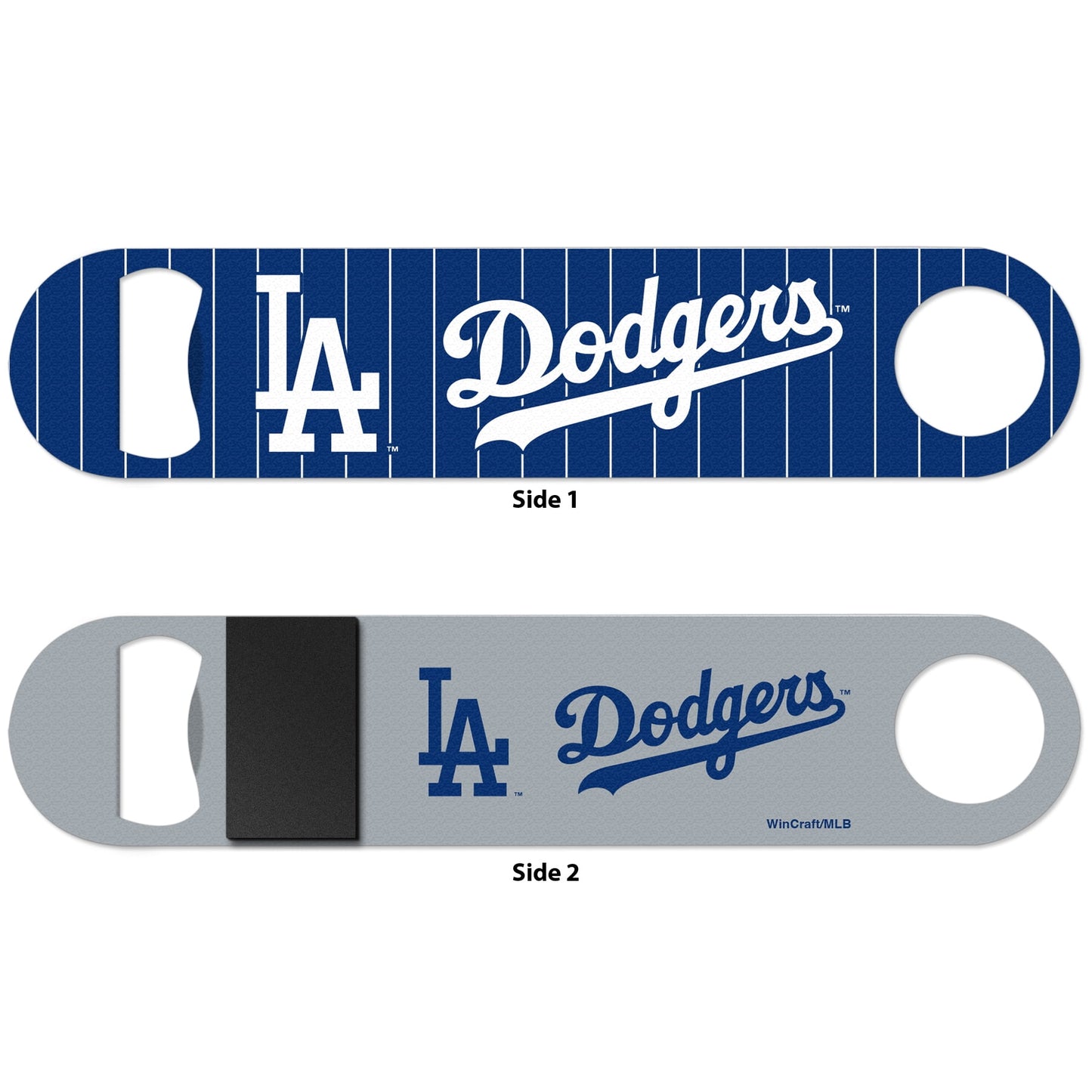 MLB Los Angeles Dodgers Stripe Metal Bottle Opener Magnet