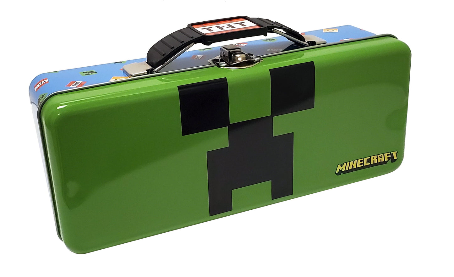 Minecraft Green Storage Tool Box with Handle, Clasp and Lid, 1 Ct, Material Tin Plate Steel