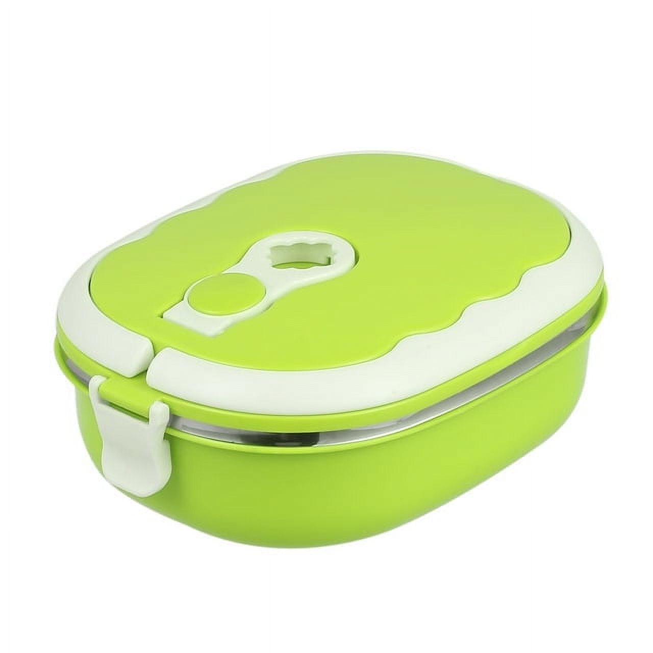 Willstar Box 900ML Stainless Steel Thermal Lunch Box Single Layer Food Containers with Thermal Insulation Arch Handle Leakproof Food Storage for Adult Kid Student Work School (Green)